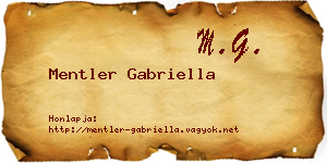 Mentler Gabriella névjegykártya