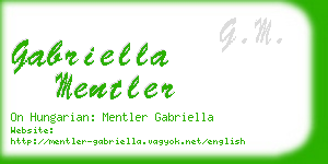 gabriella mentler business card